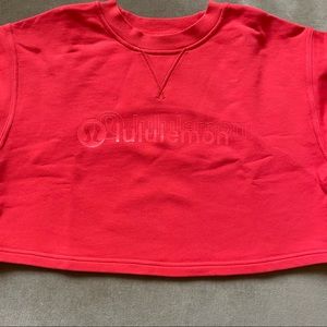Lululemon Cropped Crewneck Sweatshirt- Size 6, Coral